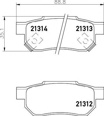 MINTEX MDB1411 Комплект гальмівних колодок, дискове гальмо