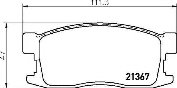 MINTEX MDB1394 Комплект гальмівних колодок, дискове гальмо