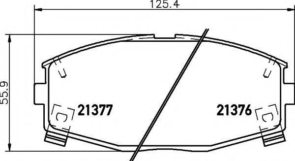 MINTEX MDB1321 Комплект гальмівних колодок, дискове гальмо