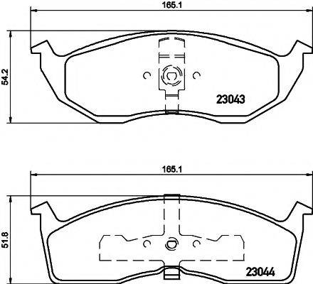 MINTEX MDB1780 Комплект гальмівних колодок, дискове гальмо