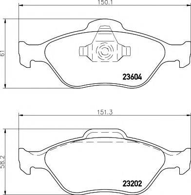 MINTEX MDB2314 Комплект гальмівних колодок, дискове гальмо