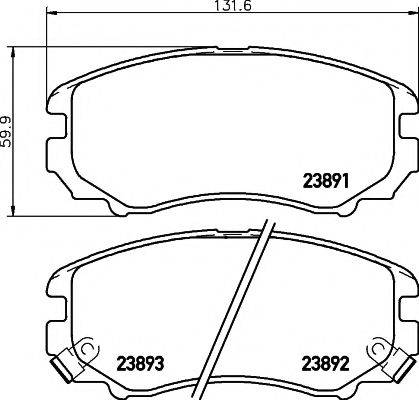 MINTEX MDB2267 Комплект гальмівних колодок, дискове гальмо