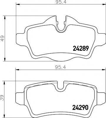 MINTEX MDB2930 Комплект гальмівних колодок, дискове гальмо