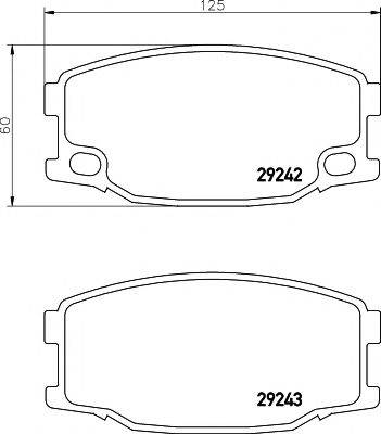 MINTEX MDB2949 Комплект гальмівних колодок, дискове гальмо