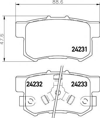 MINTEX MDB2710 Комплект гальмівних колодок, дискове гальмо