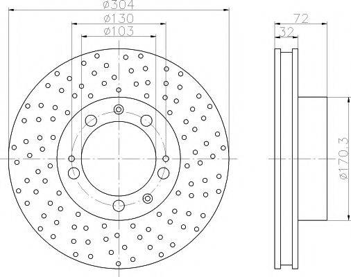 MINTEX MDC1305 гальмівний диск