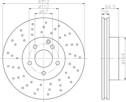 MINTEX MDC1670 гальмівний диск