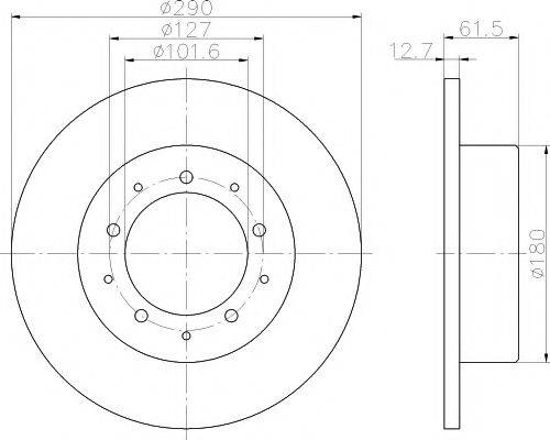 MINTEX MDC468 гальмівний диск