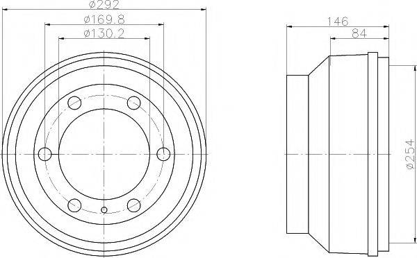 MINTEX MBD019 Гальмівний барабан