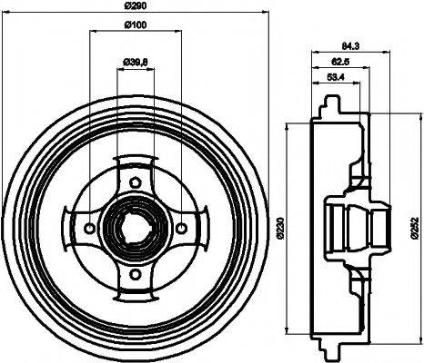 MINTEX MBD218 Гальмівний барабан