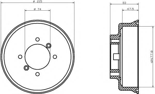 MINTEX MBD007 Гальмівний барабан