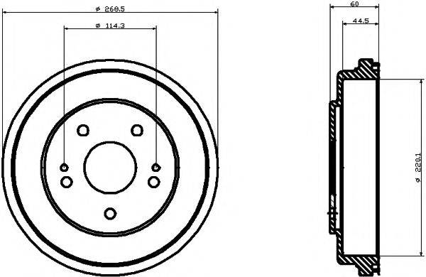 MINTEX MBD167 Гальмівний барабан