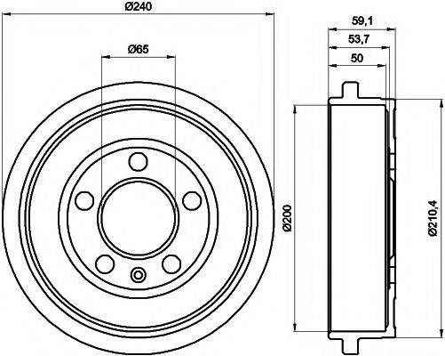 MINTEX MBD247 Гальмівний барабан