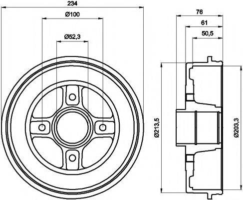 MINTEX MBD261 Гальмівний барабан