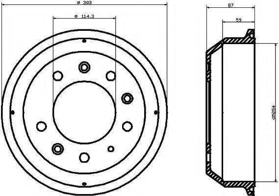 MINTEX MBD264 Гальмівний барабан