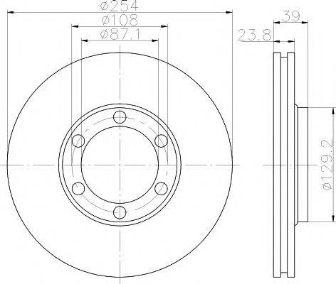 MINTEX MDC2016 гальмівний диск