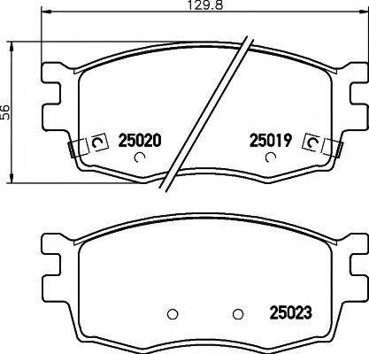 MINTEX MDB3057 Комплект гальмівних колодок, дискове гальмо