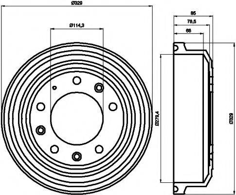 MINTEX MBD110 Гальмівний барабан