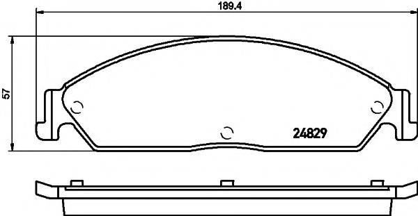 MINTEX MDB2669 Комплект гальмівних колодок, дискове гальмо