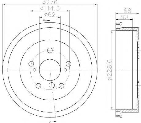 MINTEX MBD181 Гальмівний барабан