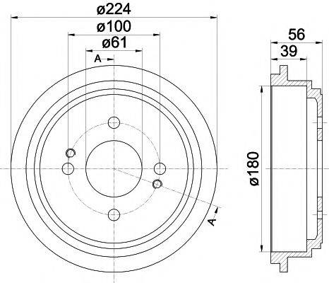 MINTEX MBD259 Гальмівний барабан