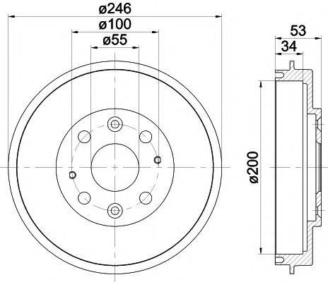 MINTEX MBD300 Гальмівний барабан