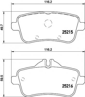 MINTEX MDB3245 Комплект гальмівних колодок, дискове гальмо