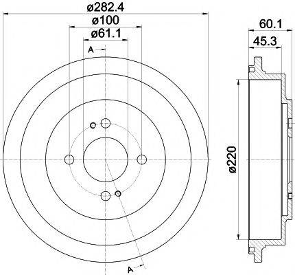 MINTEX MBD348 Гальмівний барабан