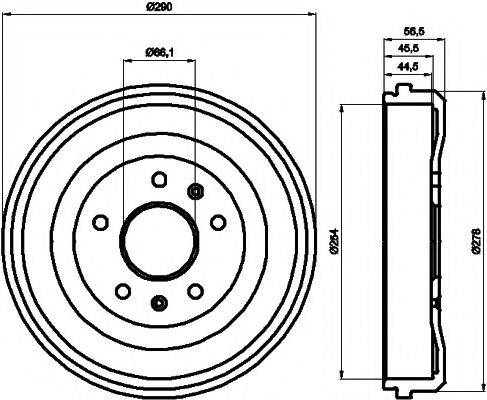 MINTEX MBD281 Гальмівний барабан