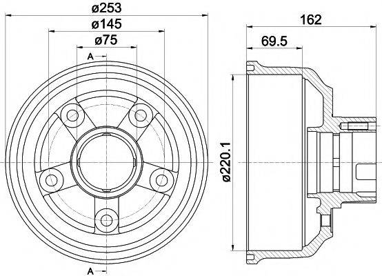 MINTEX MBD350 Гальмівний барабан