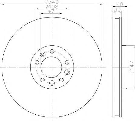 MINTEX MDC2543 гальмівний диск