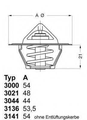 WAHLER 302188D50 Термостат, охолоджуюча рідина