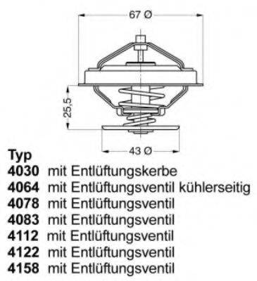 WAHLER 408383D50 Термостат, охолоджуюча рідина