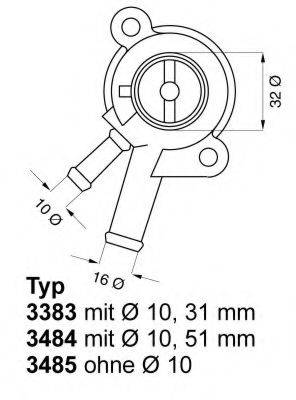 WAHLER 348487D Термостат, охолоджуюча рідина