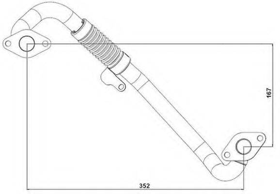 WAHLER 665104D Трубка, клапан повернення ОГ