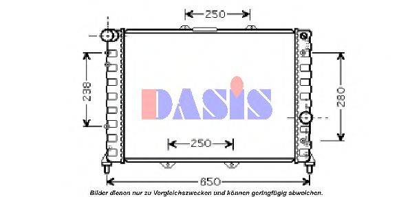 AKS DASIS 010007N Радіатор, охолодження двигуна