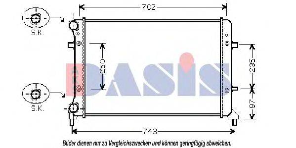 AKS DASIS 040023N Радіатор, охолодження двигуна