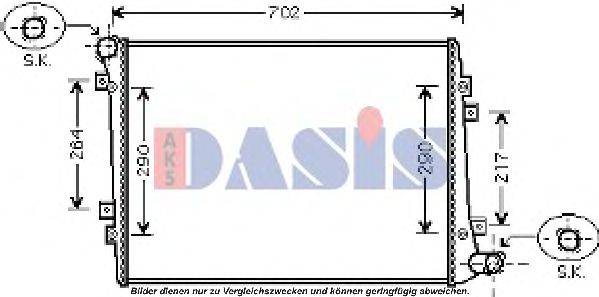 AKS DASIS 040029N Радіатор, охолодження двигуна