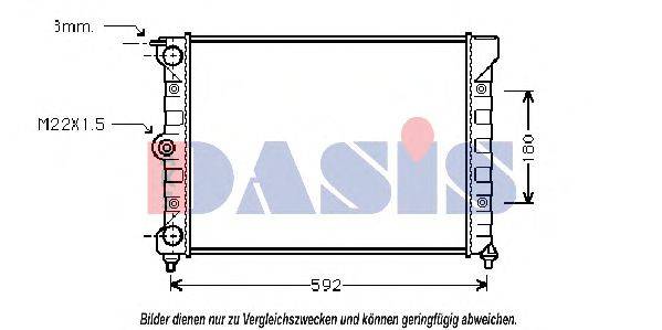 AKS DASIS 040190N Радіатор, охолодження двигуна