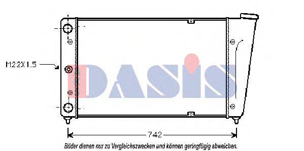 AKS DASIS 040220N Радіатор, охолодження двигуна