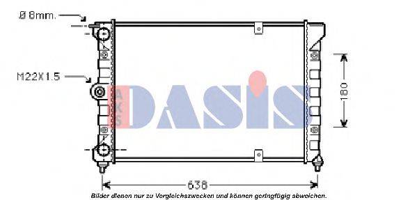 AKS DASIS 040380N Радіатор, охолодження двигуна