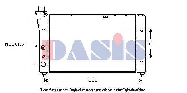 AKS DASIS 041810N Радіатор, охолодження двигуна