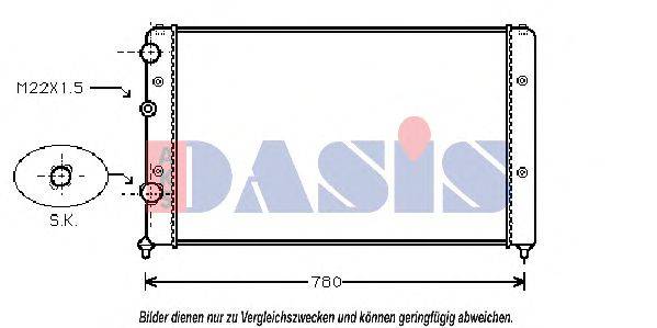 AKS DASIS 041910N Радіатор, охолодження двигуна