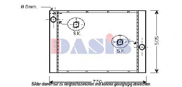 AKS DASIS 050053N Радіатор, охолодження двигуна