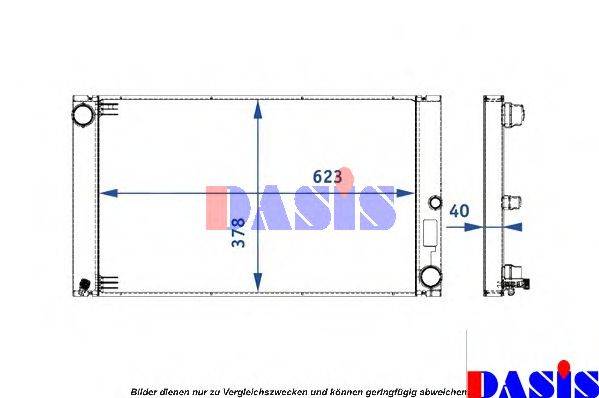 AKS DASIS 051004N Радіатор, охолодження двигуна