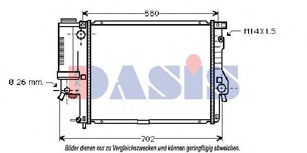 AKS DASIS 051080N Радіатор, охолодження двигуна