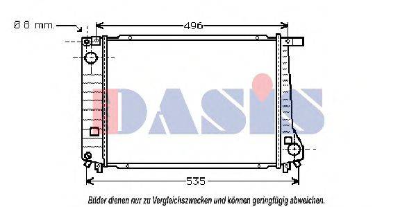 AKS DASIS 051470N Радіатор, охолодження двигуна