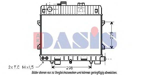 AKS DASIS 051570N Радіатор, охолодження двигуна