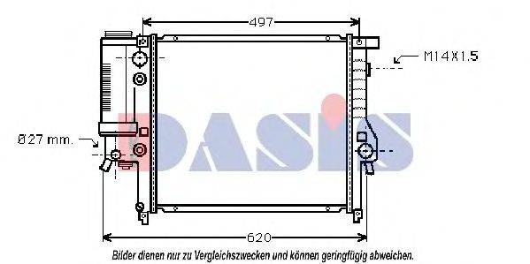 AKS DASIS 051670N Радіатор, охолодження двигуна