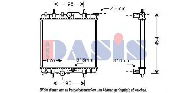 AKS DASIS 060027N Радіатор, охолодження двигуна